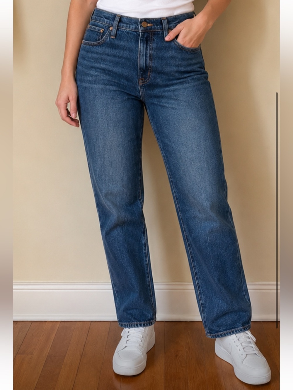 J. Crew Straight Leg Jeans in Deep Blue Denim